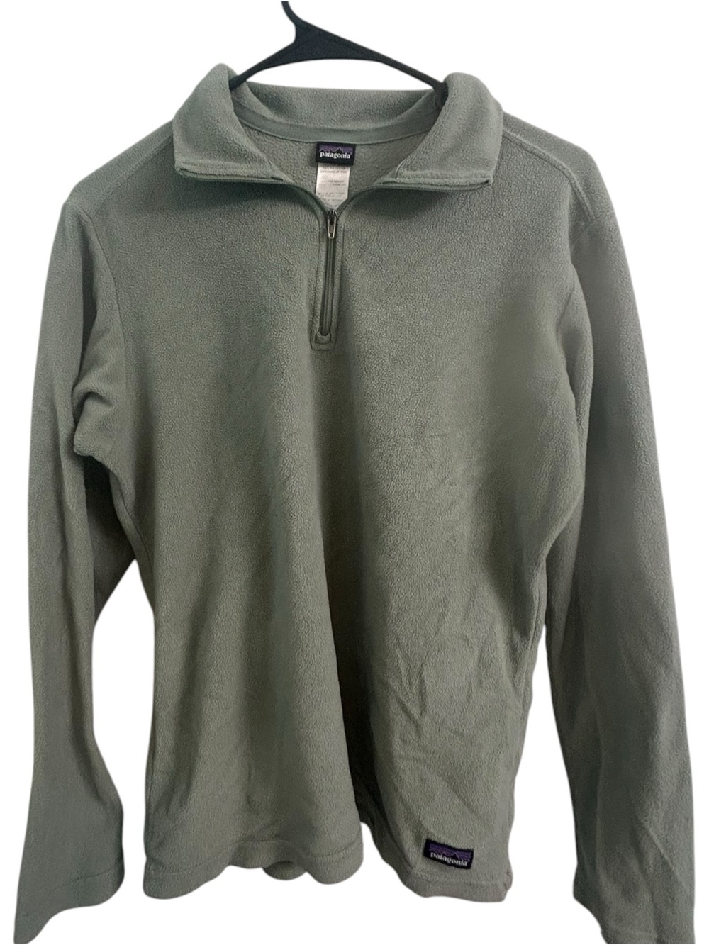 Patagonia Women’s M Sage Green Quarter Zip Fleece Pullover